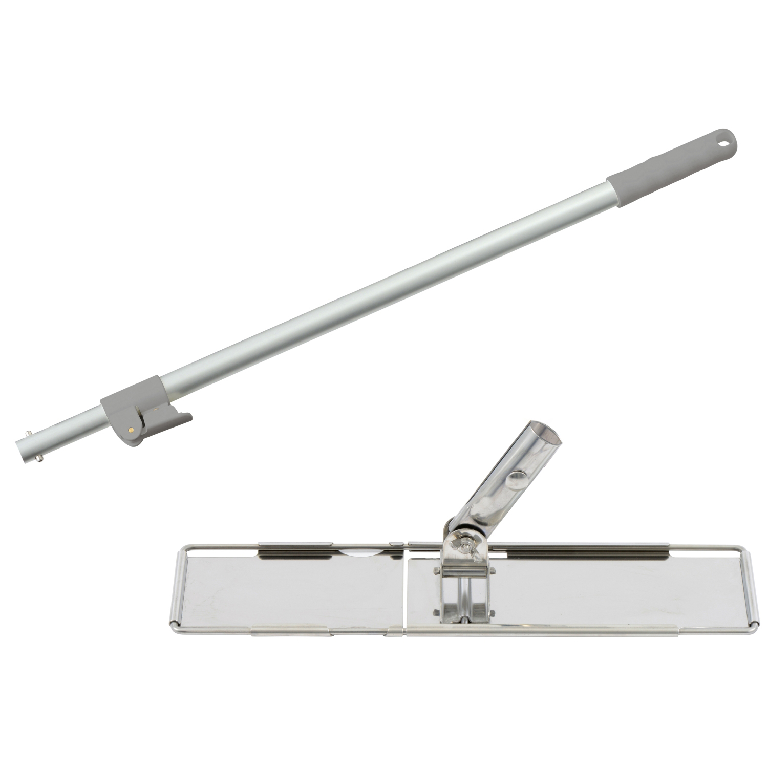 Inverse mop holder with aluminium telescopic handle