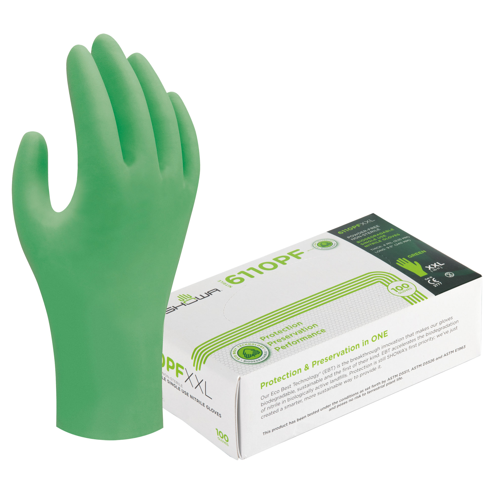 SHOWA 6110PF EBT nitrile gloves