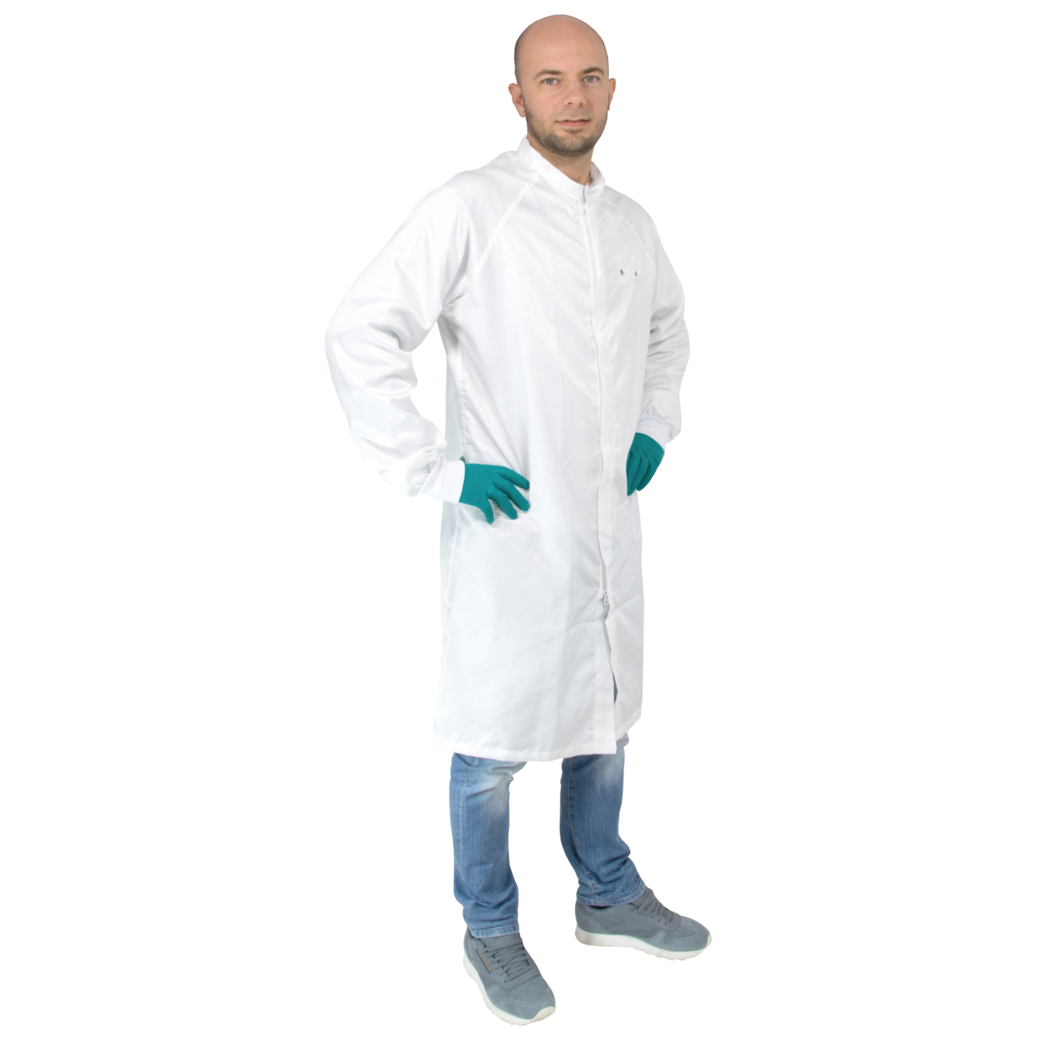 Long cleanroom coat