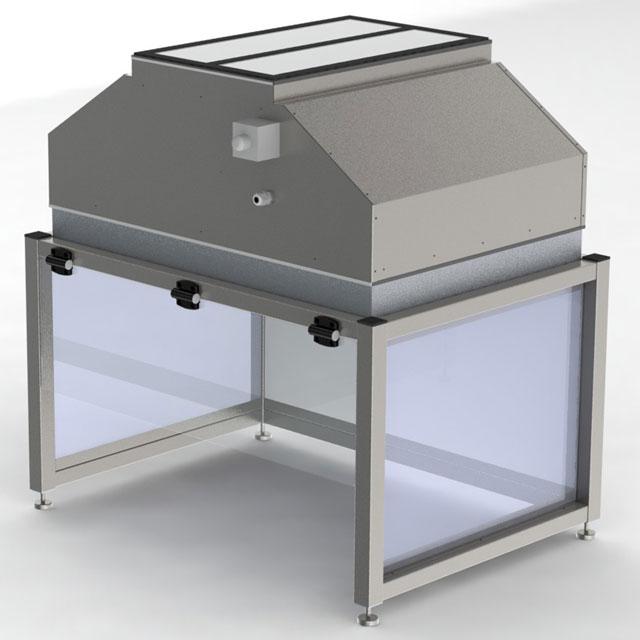 Laminar flow bench-top unit