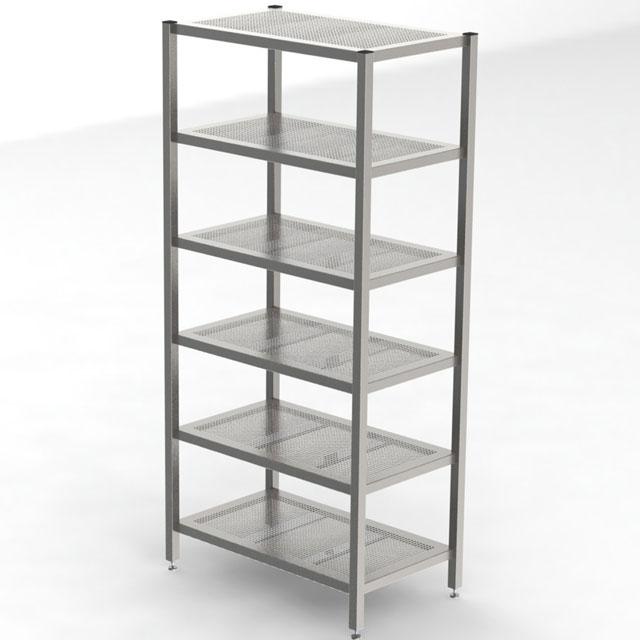 RR6GEL Stainless Steel Cleanroom Shelving Unit