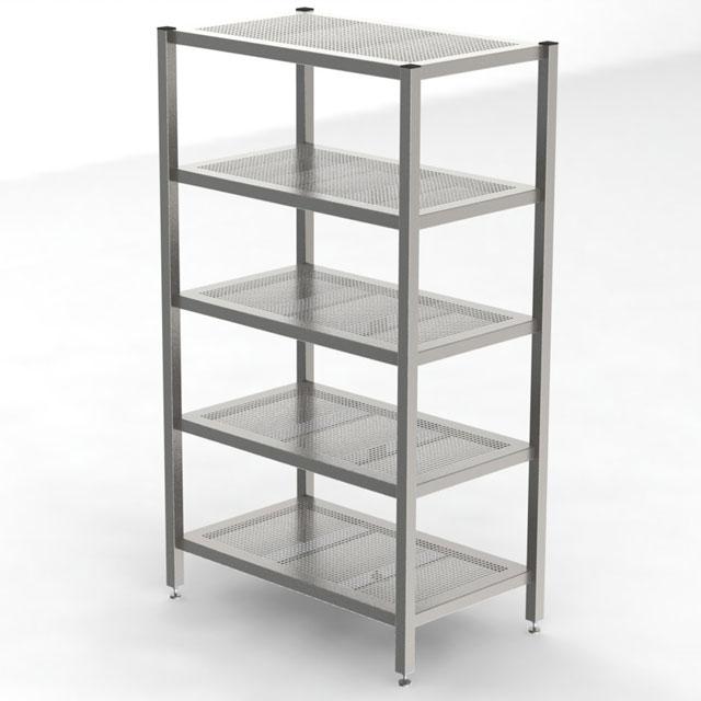 RR5GEL Stainless Steel Cleanroom Shelving Unit