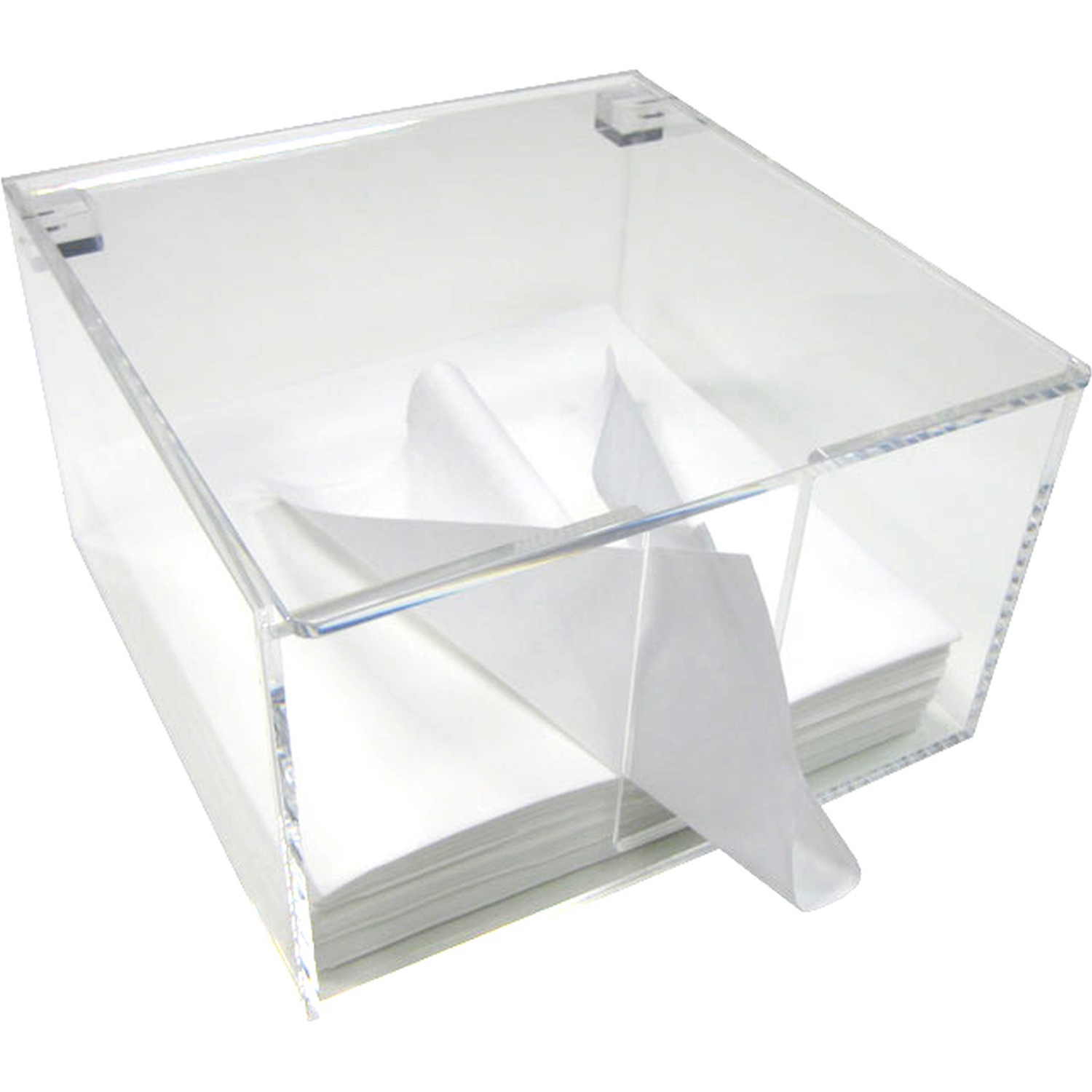 Acrylic dispenser box with lid for wipes