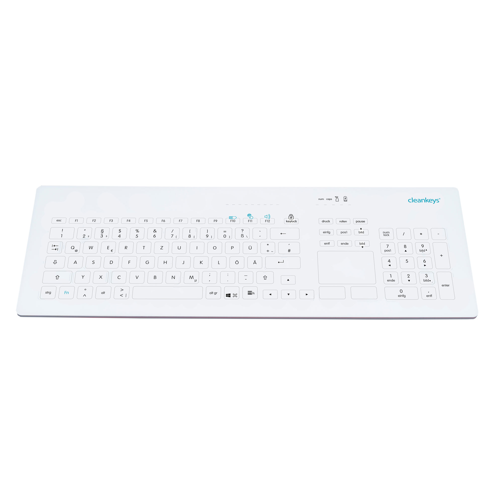 Glas cleankeys CK4W wireless cleanroom keyboard