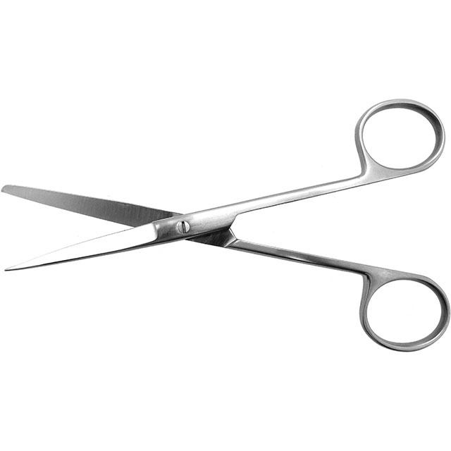 Cleanroom scissors, pointed/blunt