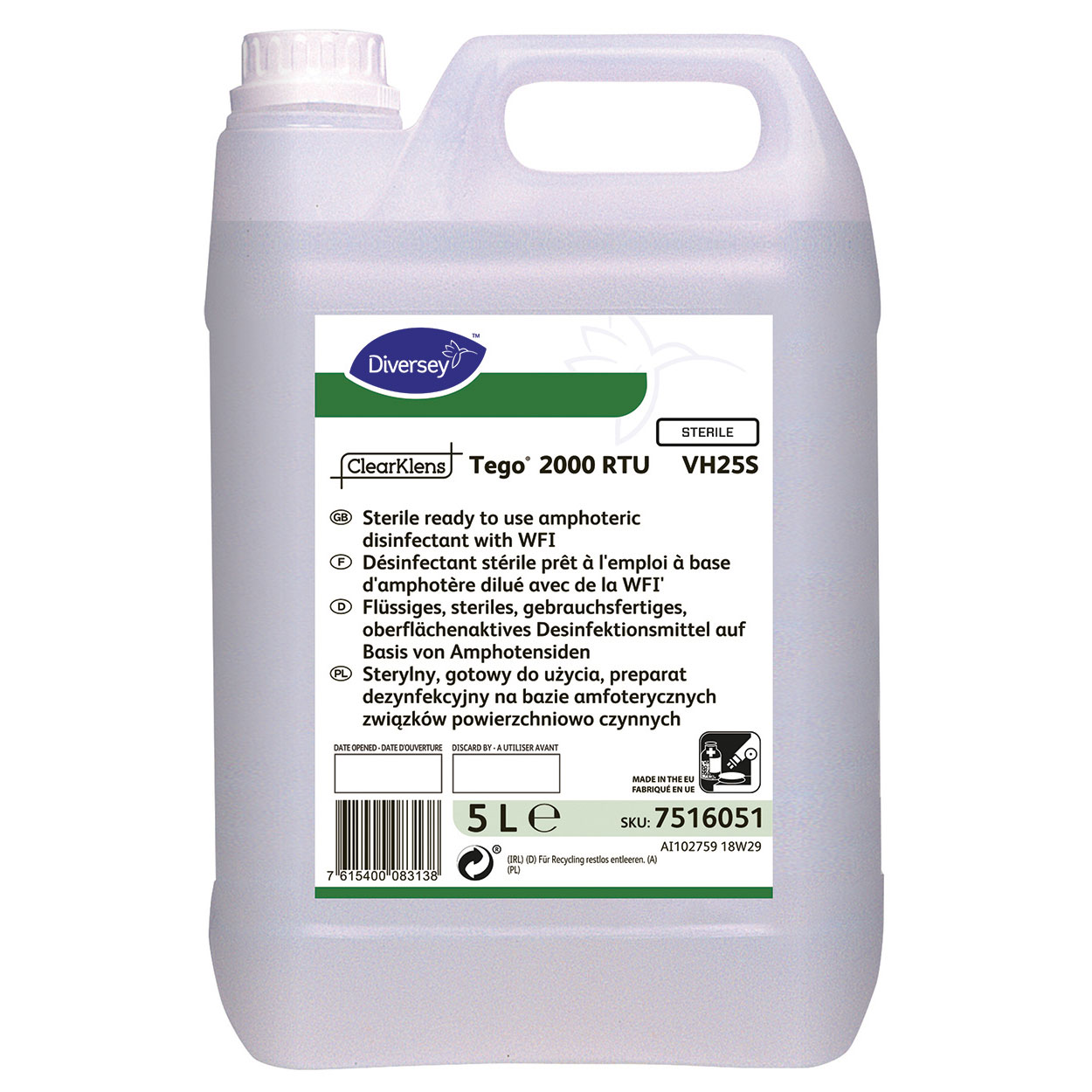 Disinfectant ClearKlens Tego 2000 VH25S RTU