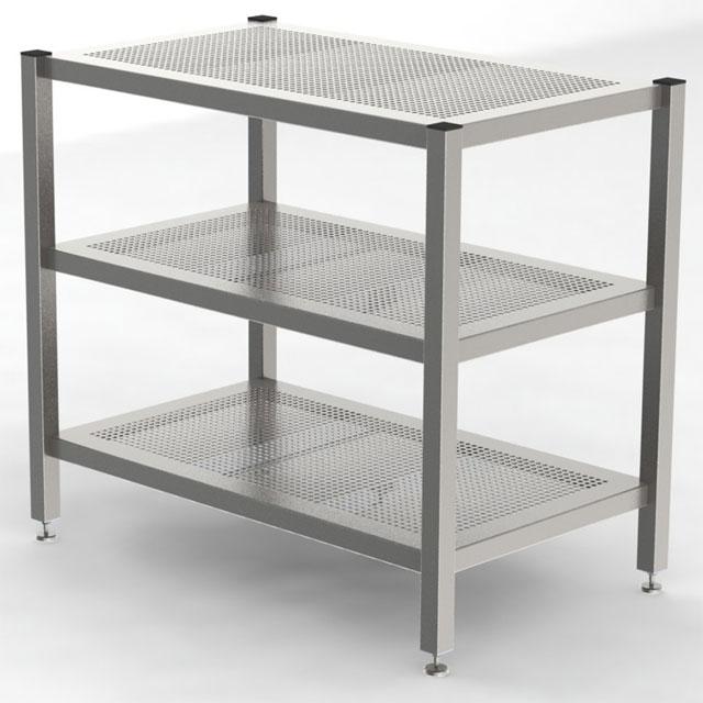 RR3GEL Stainless Steel Cleanroom Shelving Unit